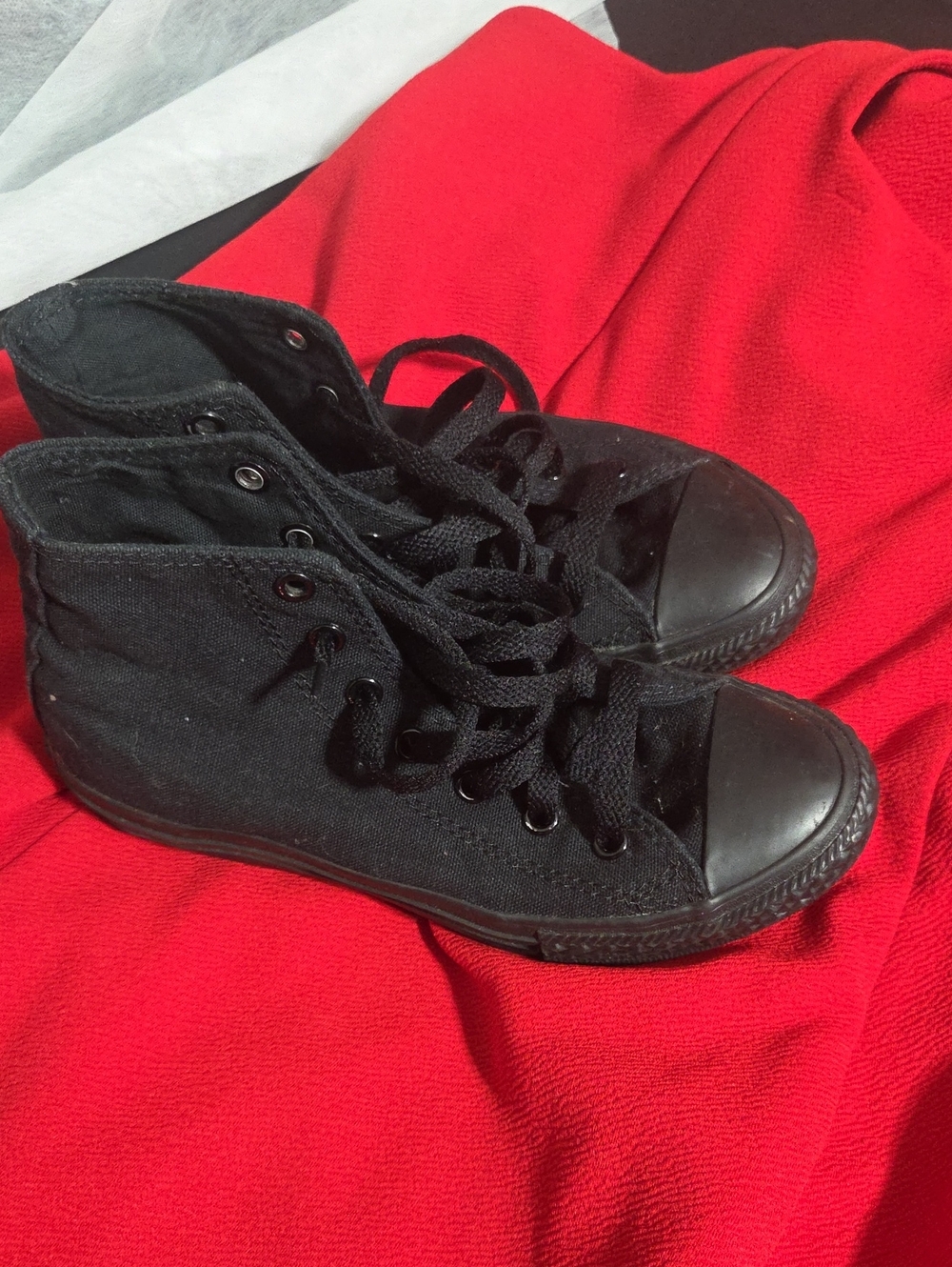 Converse Kids Black High-Top Canvas Sneakers